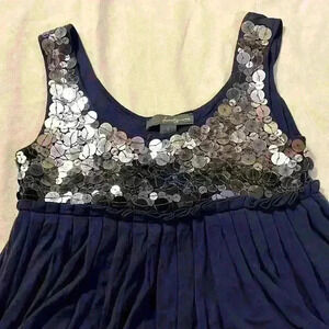 Twenty one black sequined ballon bottom evening dress size small​